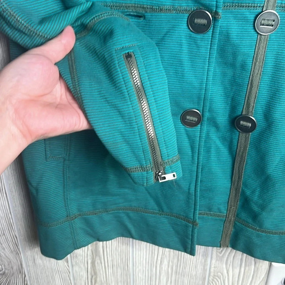 Women’s Hurley Jacket Teal with Stripes size Small - Picture 3 of 7